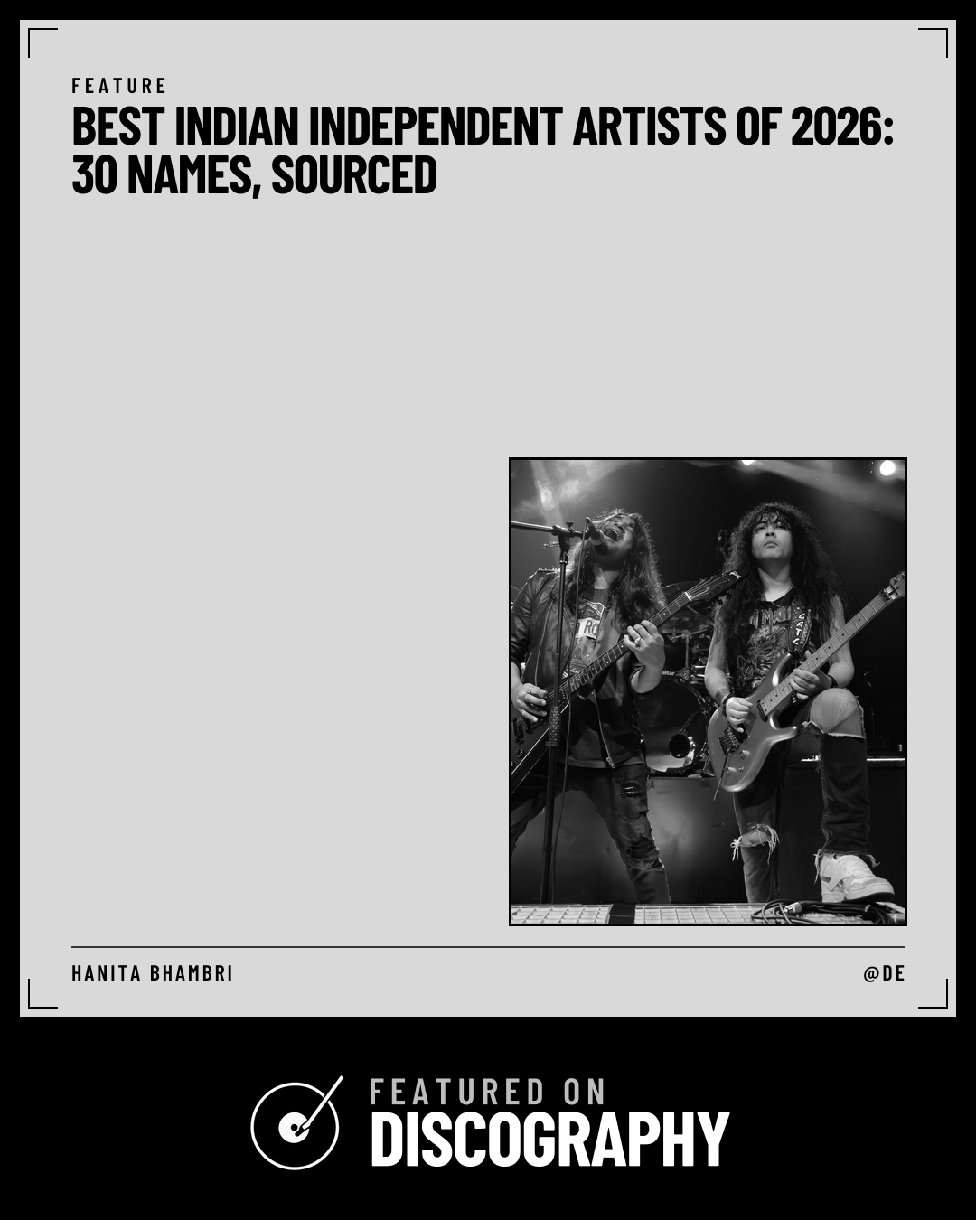 Best Indian Independent Artists of 2026: 30 Names, Sourced, featured on Discography