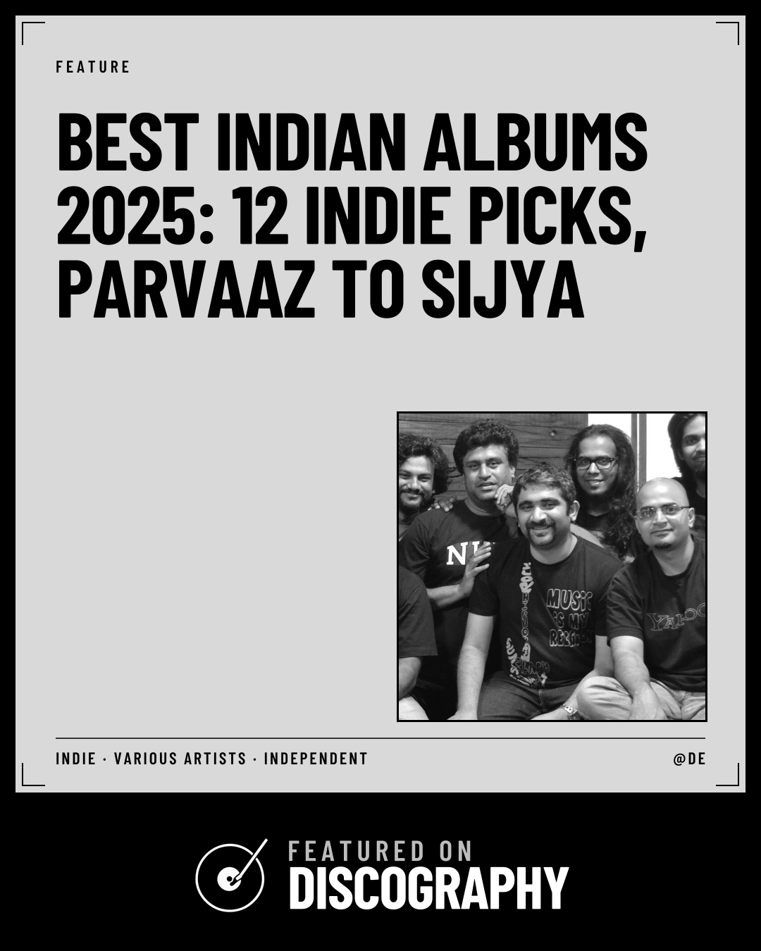 Best Indian Albums 2025: 12 Indie Picks, Parvaaz to Sijya, featured on Discography