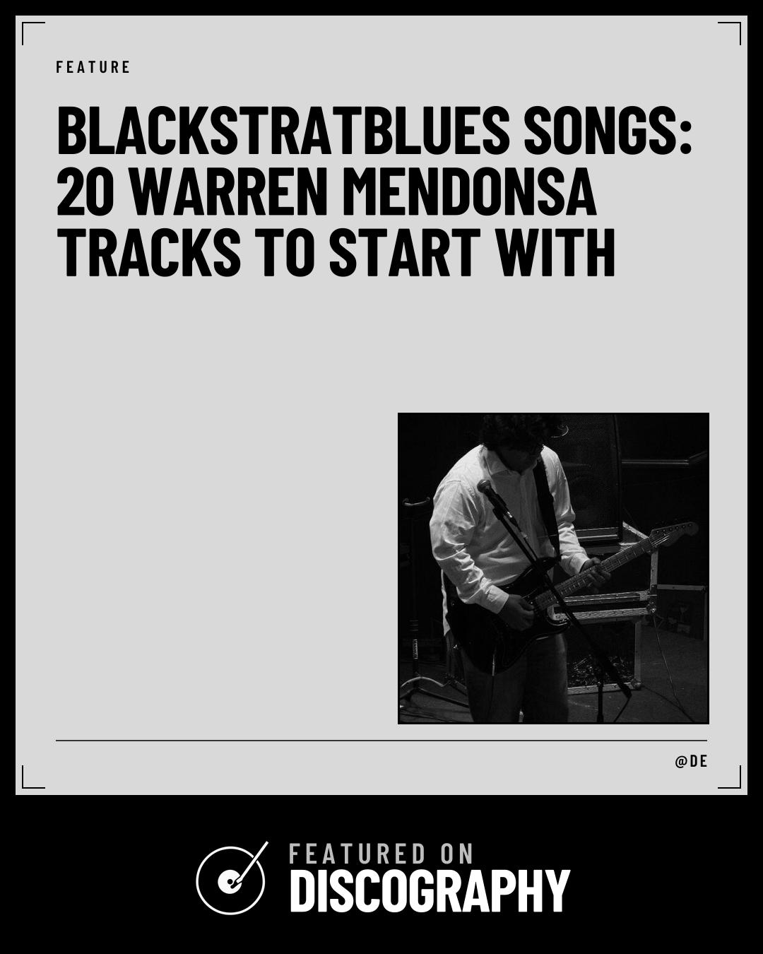 Blackstratblues Songs: 20 Warren Mendonsa Tracks to Start With, featured on Discography
