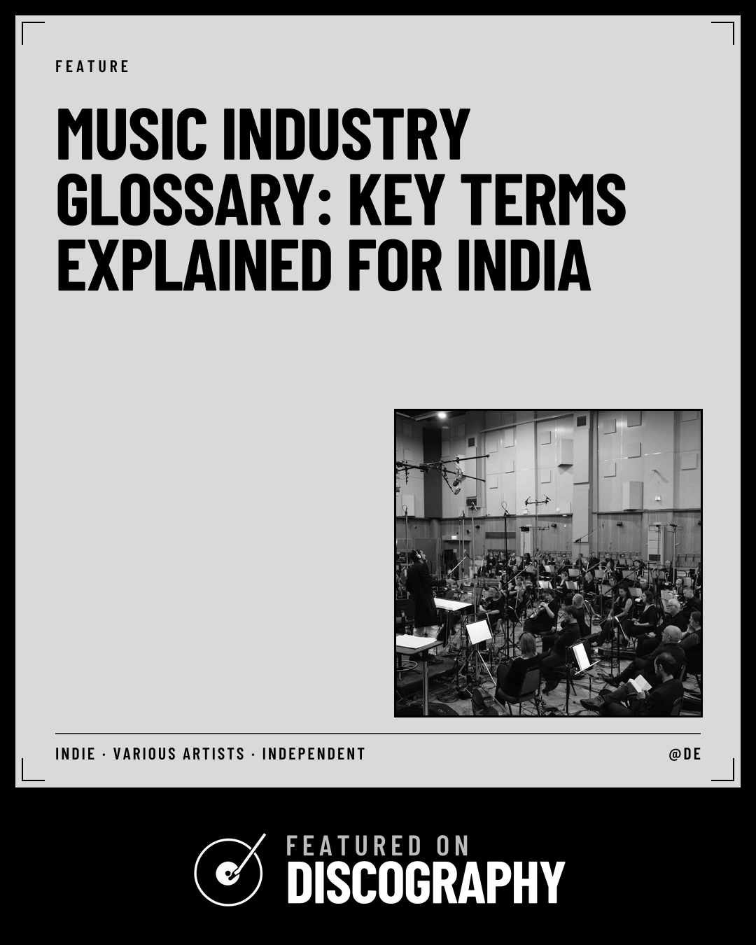 Music Industry Glossary: Key Terms Explained for India, featured on Discography