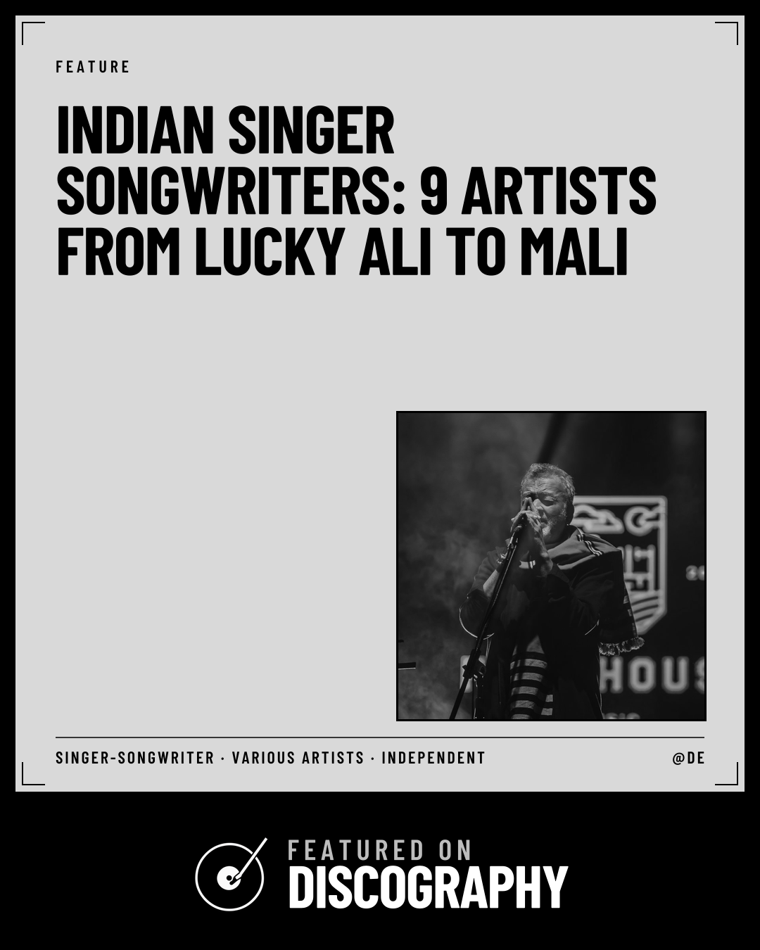 Indian Singer Songwriters: 9 Artists From Lucky Ali to Mali, featured on Discography