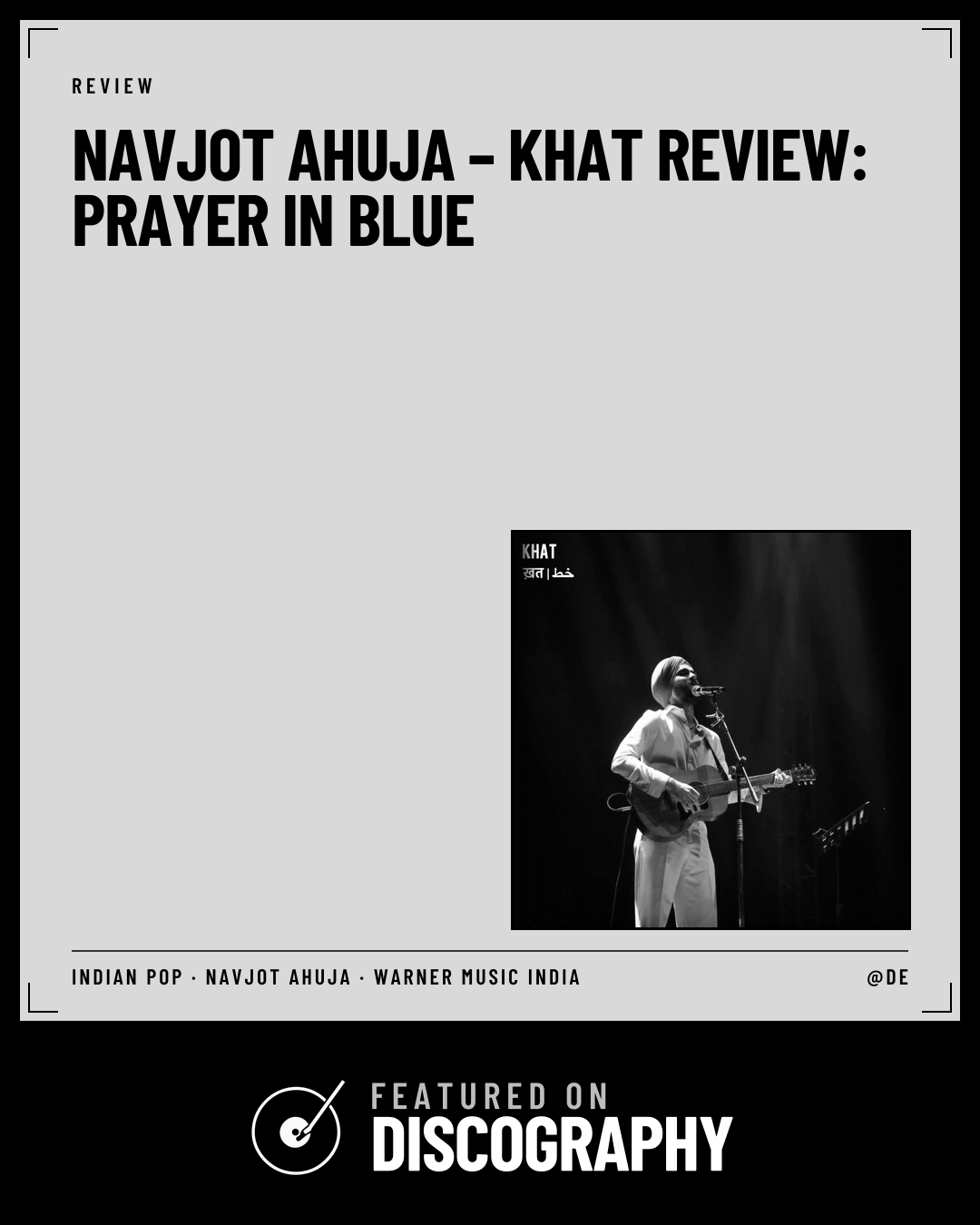 Navjot Ahuja – Khat Review: Prayer in Blue, featured on Discography