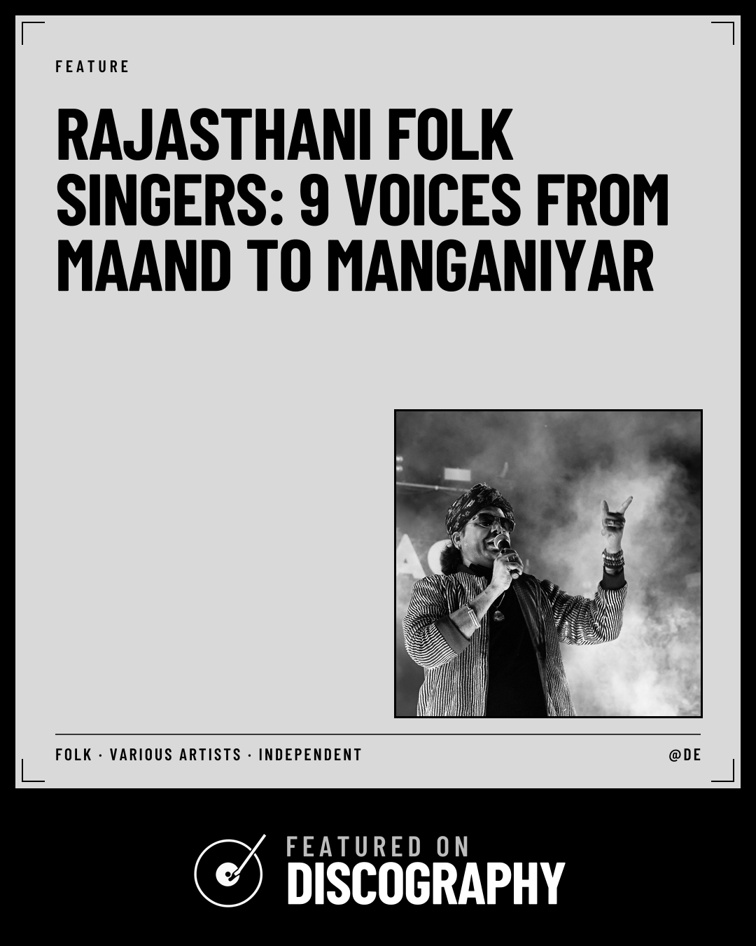 Rajasthani Folk Singers: 9 Voices from Maand to Manganiyar, featured on Discography